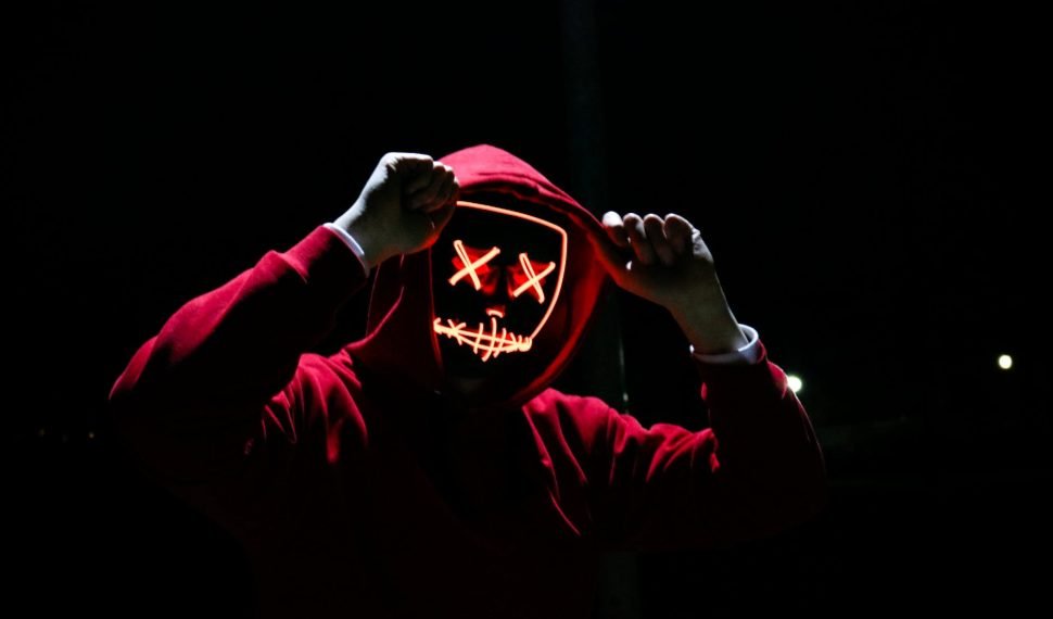 person wearing red hoodie