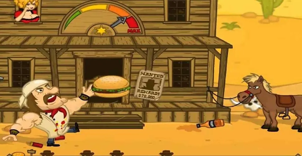 Jugando con hamburguesas vaqueras